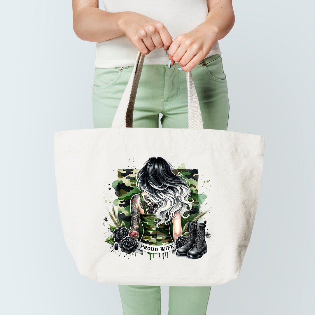 Proud Military Wife Tote Bag