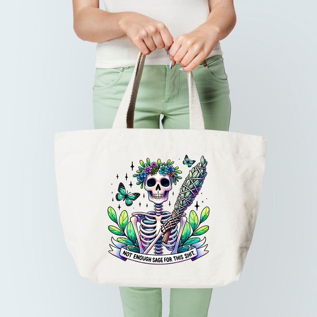 Sage Skeleton Tote Bag