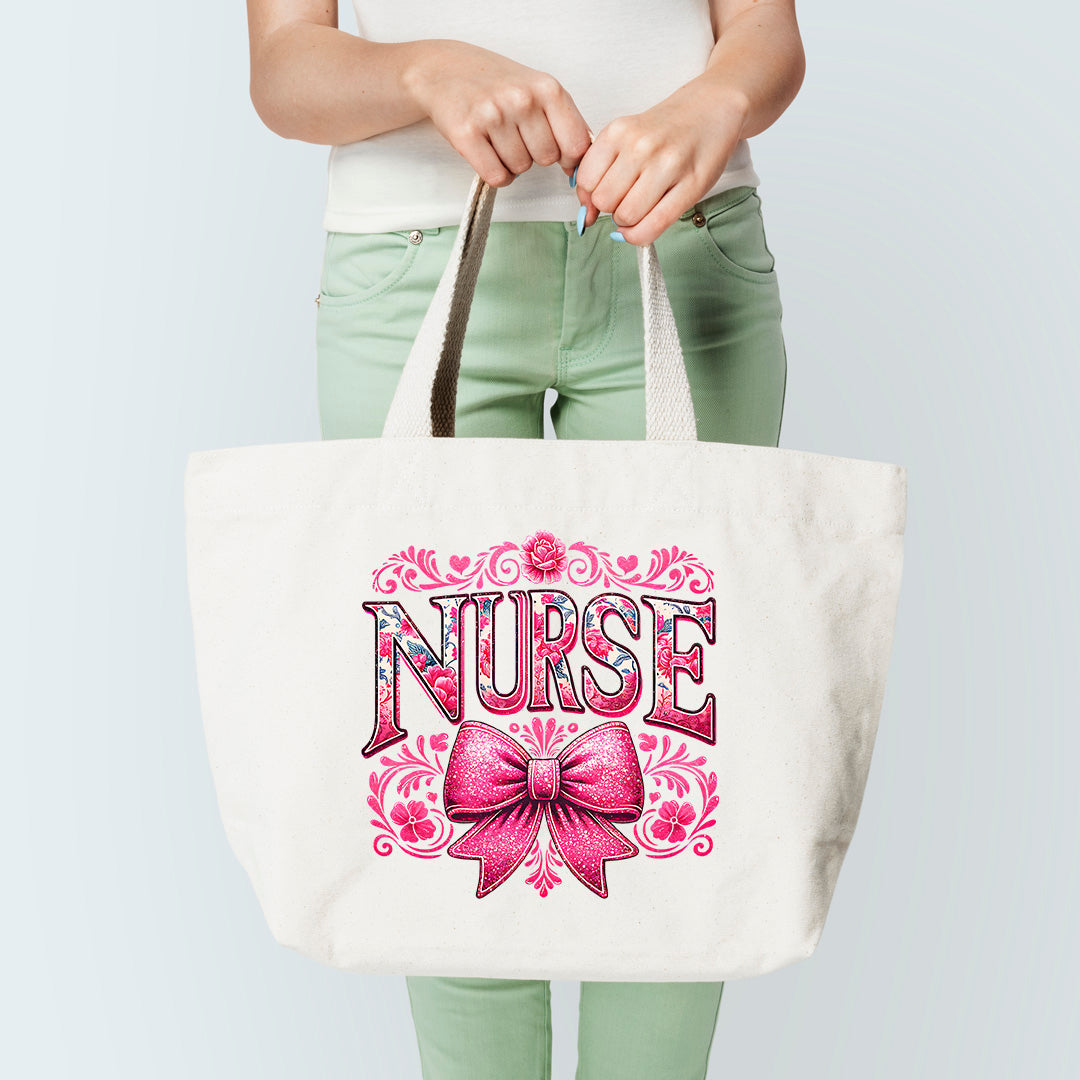 Nurses Pink Bow Tote Bag