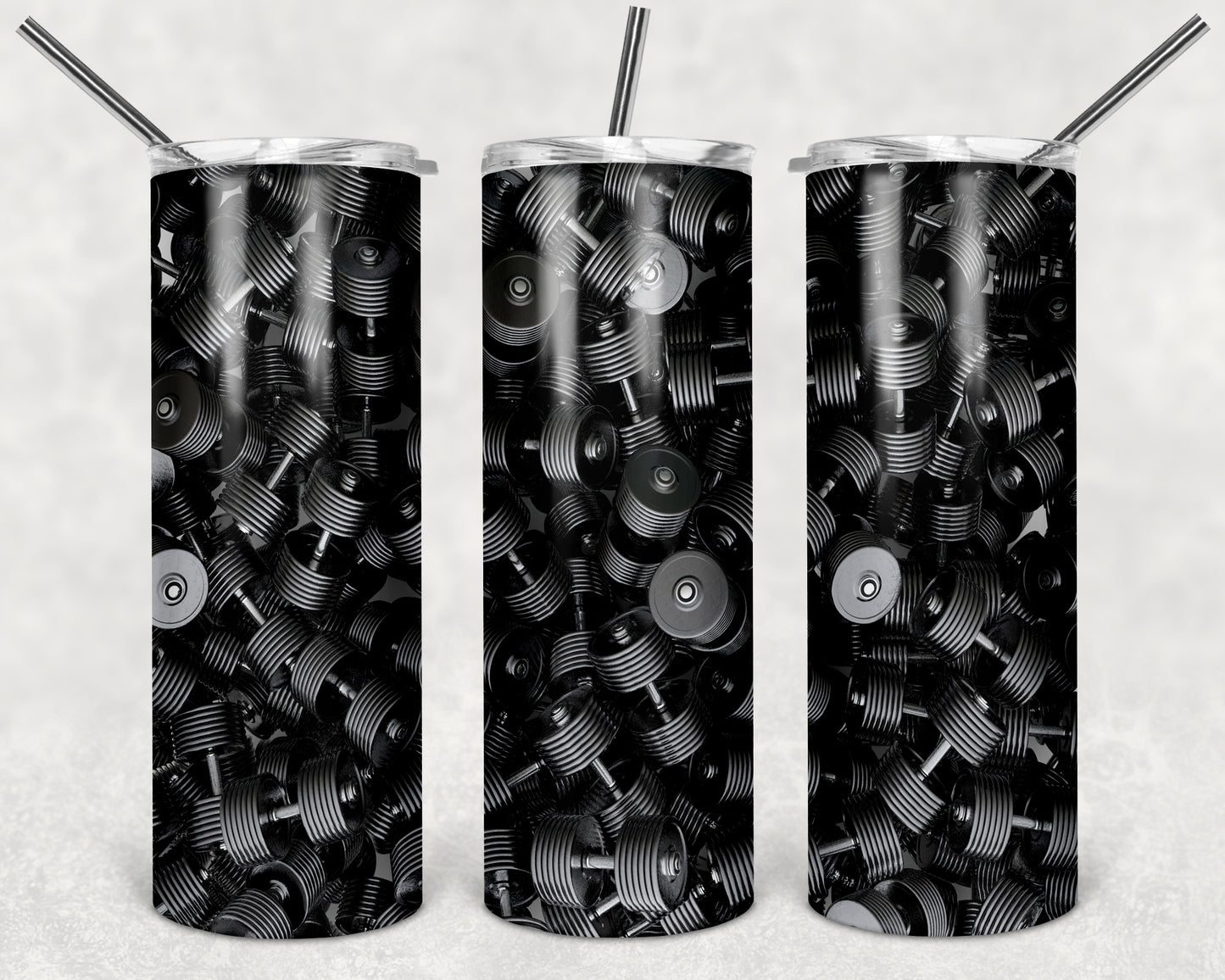 Weights 20oz Skinny Tumbler – Insulated Stainless Steel with Straws & Brush
