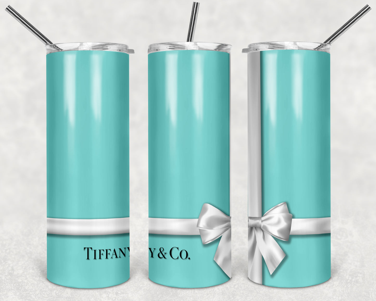 Tiffany 20oz Skinny Tumbler – Insulated Stainless Steel with Straws & Brush