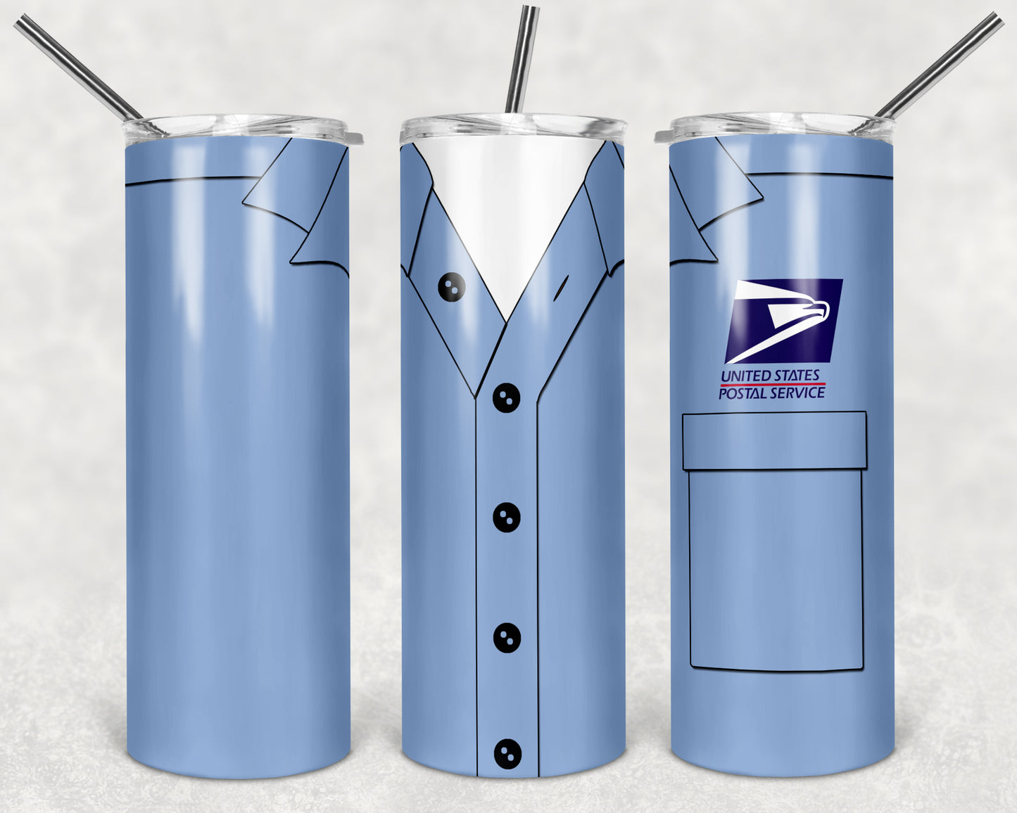 Usps Uniform 20oz Skinny Tumbler – Insulated Stainless Steel with Straws & Brush