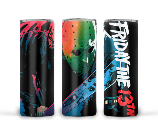 Friday The 13Th 20.Oz Tumbler 20oz Skinny Tumbler – Insulated Stainless Steel with Straws & Brush
