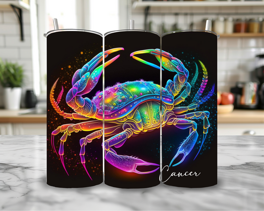 Cancer 20oz Skinny Tumbler – Insulated Stainless Steel with Straws & Brush