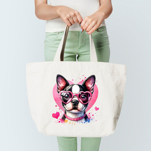 Cute Boston Terrier Tote Bag