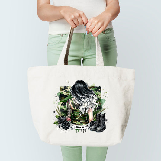Proud Military Wife Tote Bag