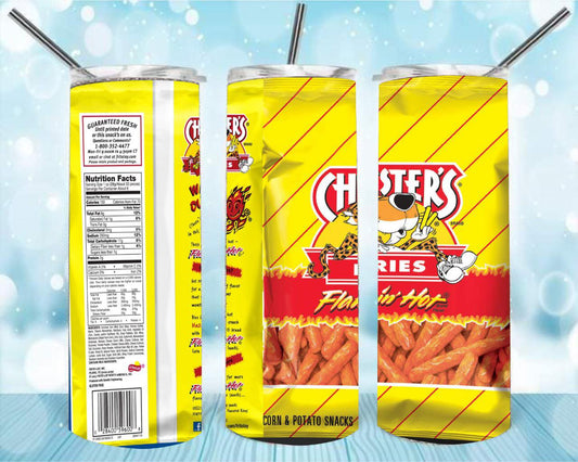 Hot Fries 20oz Skinny Tumbler – Insulated Stainless Steel with Straws & Brush