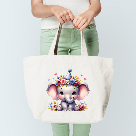 Baby Elephant Tote Bag
