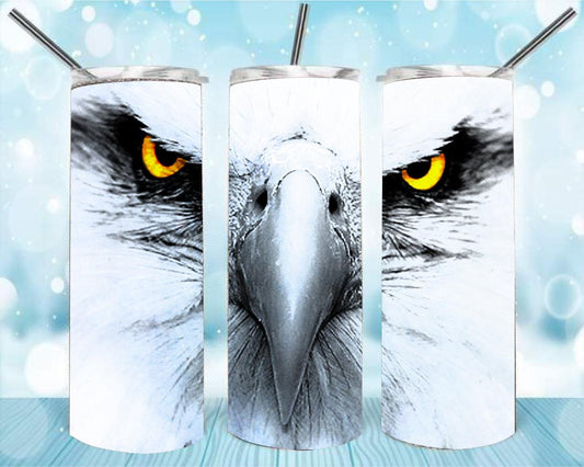 Eagle 20oz Skinny Tumbler – Insulated Stainless Steel with Straws & Brush