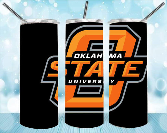 Oklahoma University 20oz Skinny Tumbler – Insulated Stainless Steel with Straws & Brush