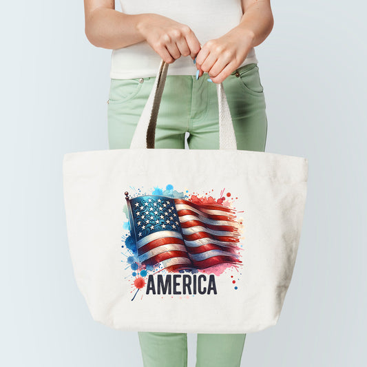 America Flag Tote Bag