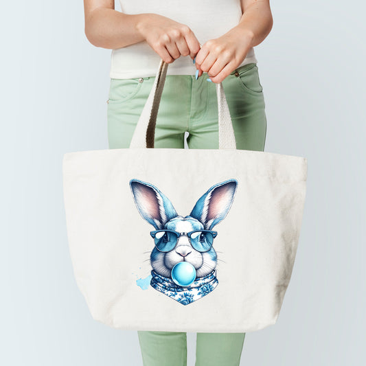 Blue Bunny Tote Bag