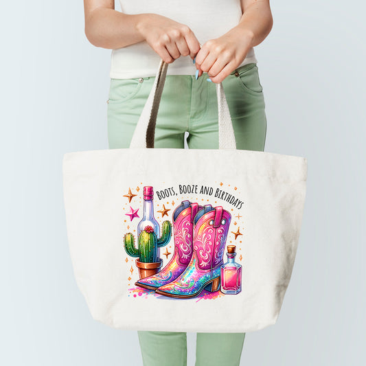 Boot Booze Tote Bag