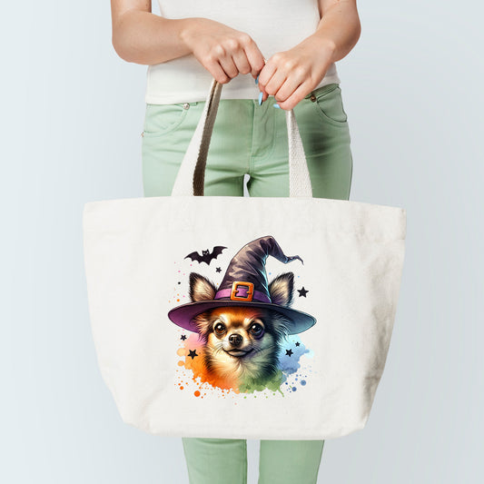 Chihuahua Witch Tote Bag