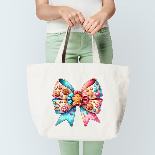Gingerbread Bow Tote Bag