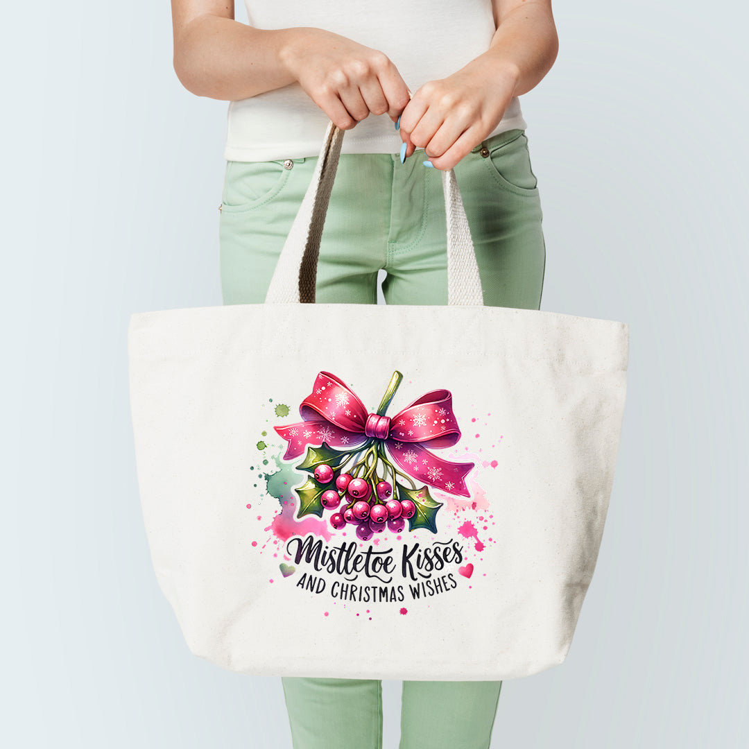 Mistletoe And Kisses Tote Bag
