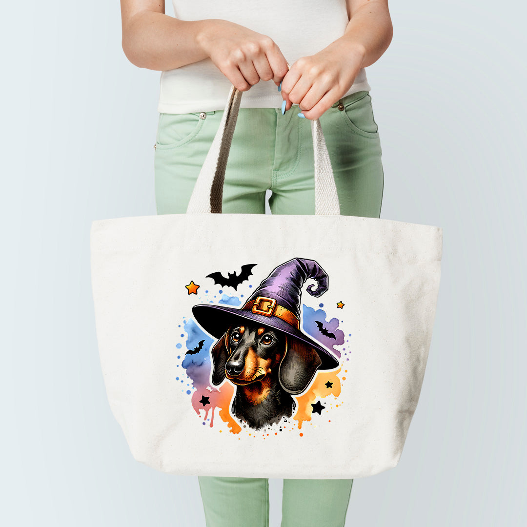 Dachshund Hound Witch Tote Bag