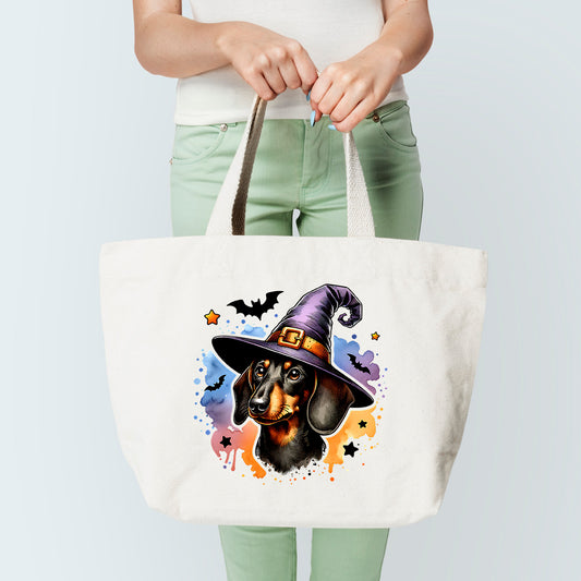 Dachshund Hound Witch Tote Bag