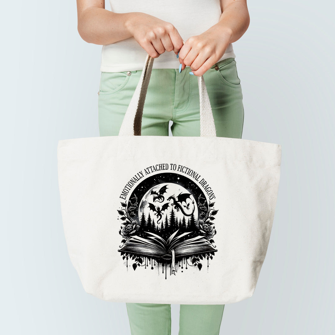 attached to drama tote bag