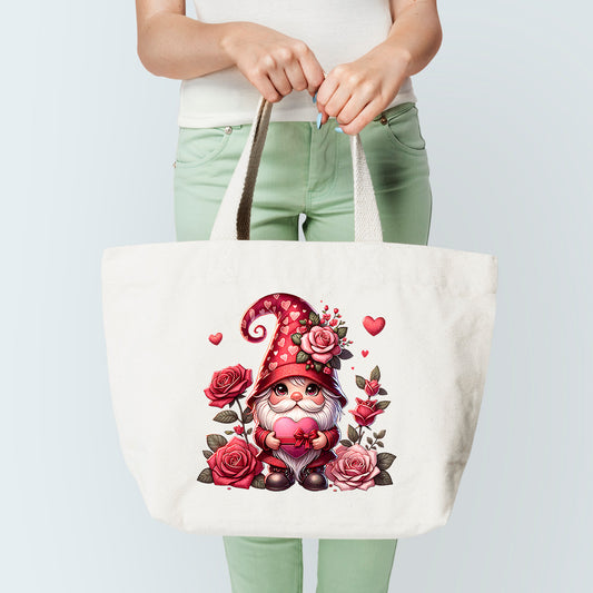 loving gnome tote bag
