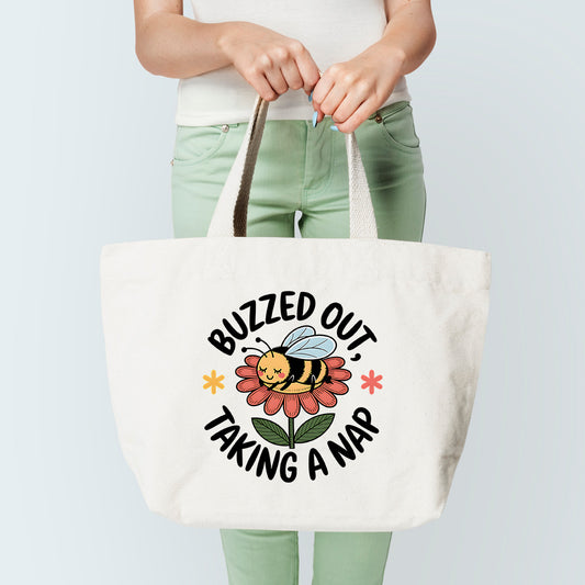 buzzed out tote bag