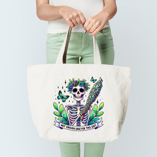 Sage Skeleton Tote Bag