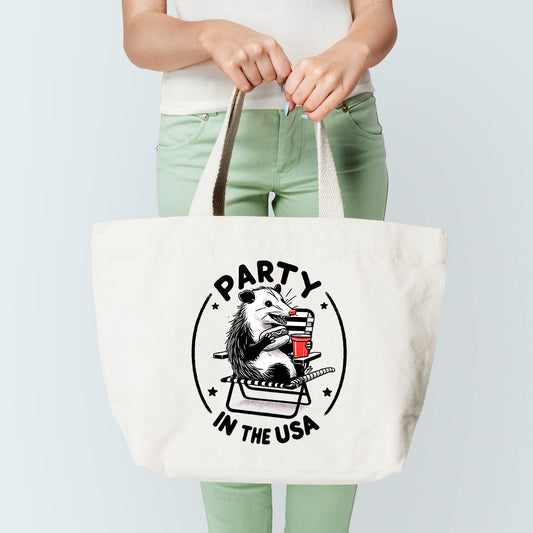 Party Opossum Tote Bag