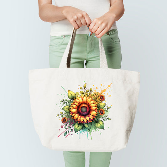 Sunflower Cluster Tote Bag