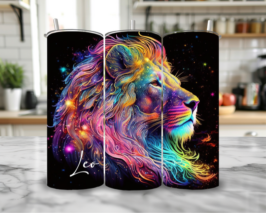 Leo 20oz Skinny Tumbler – Insulated Stainless Steel with Straws & Brush