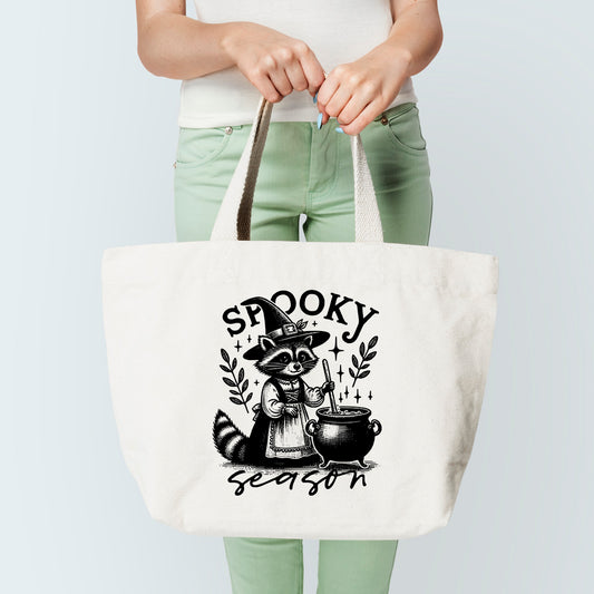 Spooky Season Raccoon Tote Bag