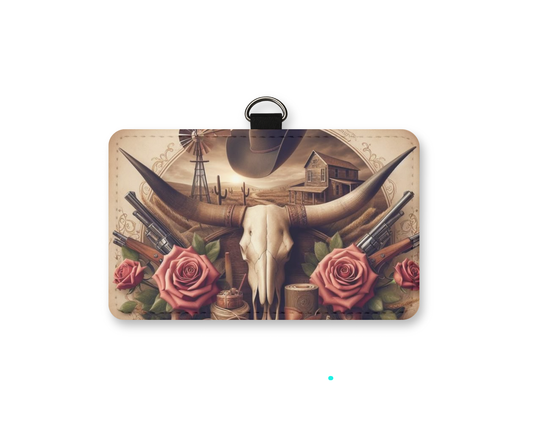 floral longhorn id holder