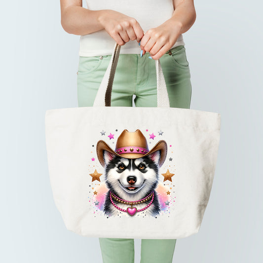 Western Husky Tote Bag