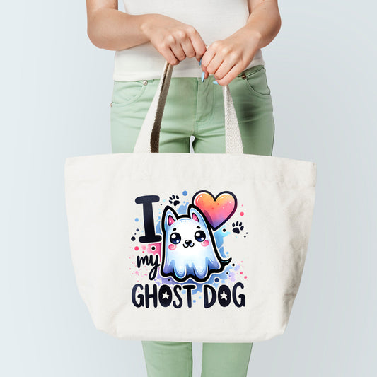 Loving Ghost Dog Tote Bag
