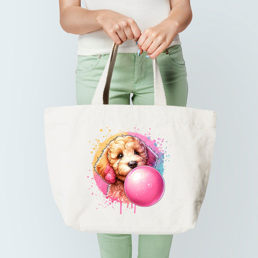 Golden Doodle Blowing Bubbles Tote Bag