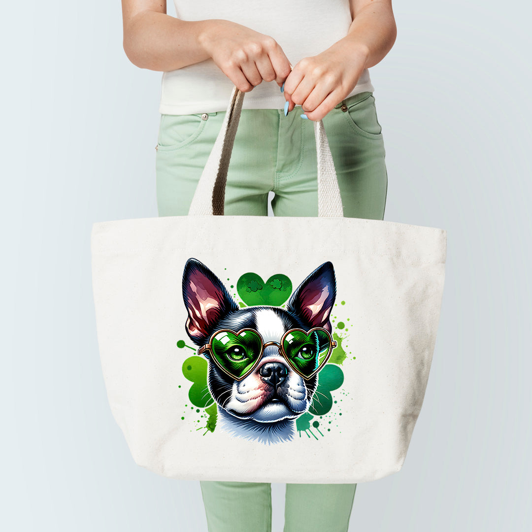 Lucky Boston Terrier Tote Bag