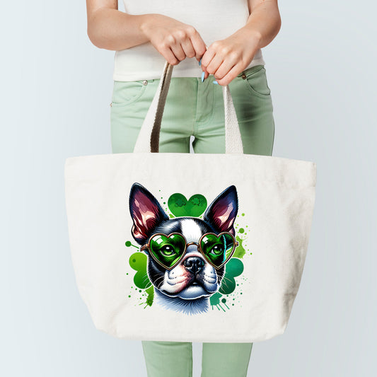 Lucky Boston Terrier Tote Bag