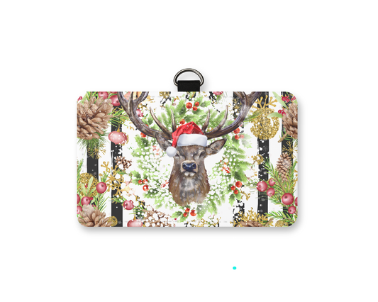 Christmas buck id holder