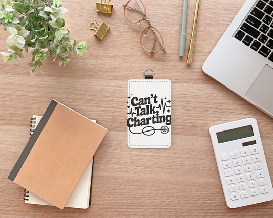 can't talk charting vertical id holder