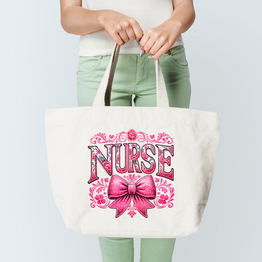 Nurses Pink Bow Tote Bag