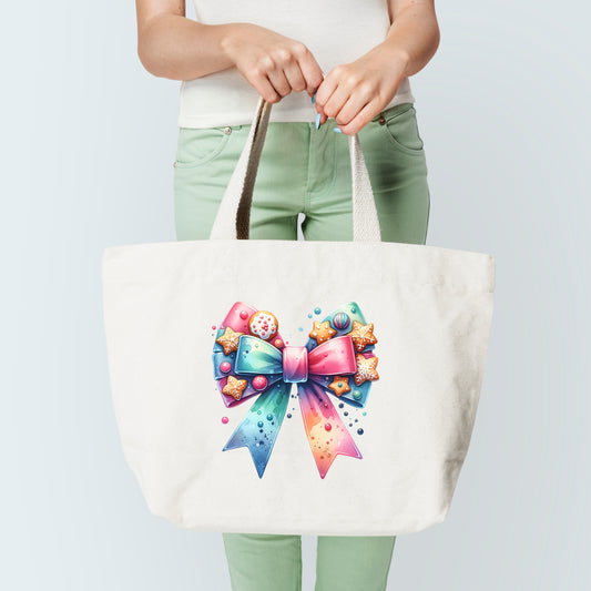 Sugar Cookie Bow Tote Bag