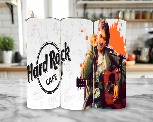 Kurt Cobain 20oz Skinny Tumbler – Insulated Stainless Steel with Straws & Brush