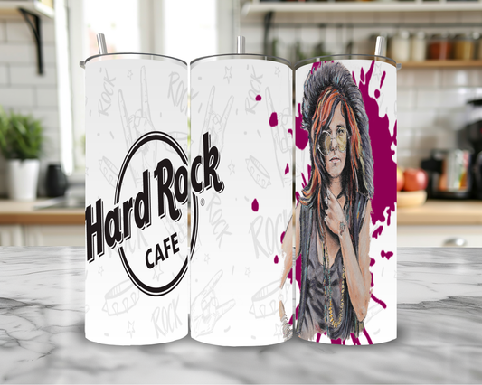 Janis Joplin 20oz Skinny Tumbler – Insulated Stainless Steel with Straws & Brush