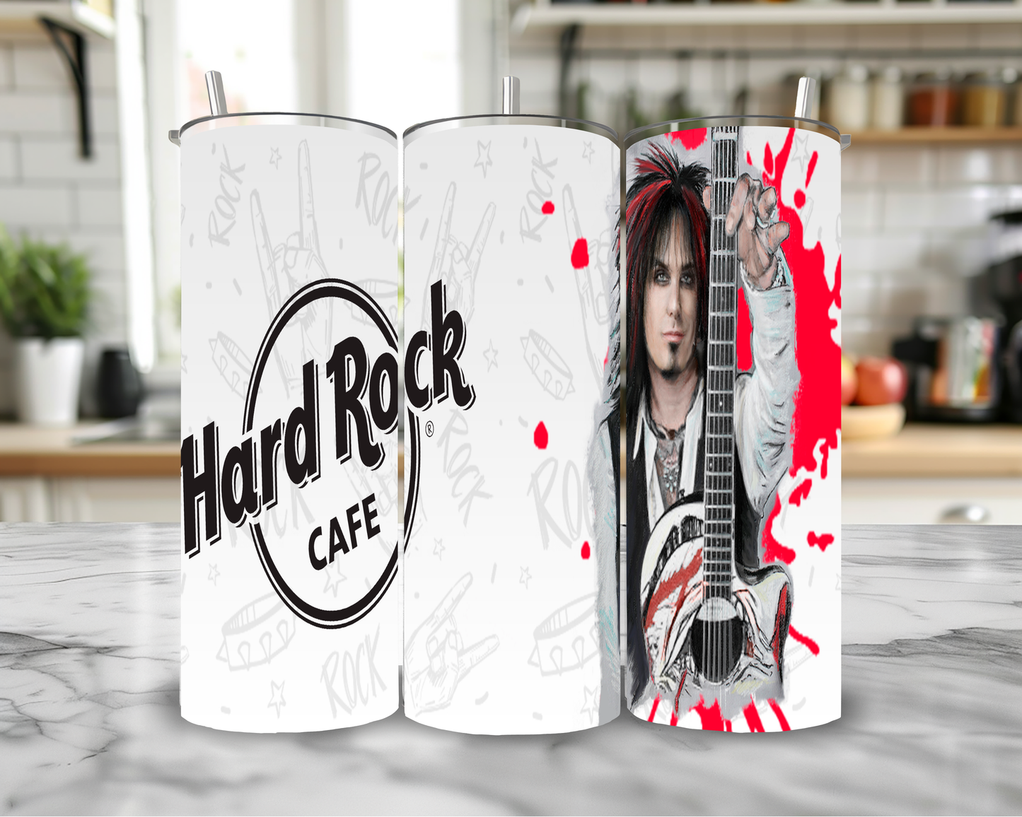 Nikki Sixx 20oz Skinny Tumbler – Insulated Stainless Steel with Straws & Brush