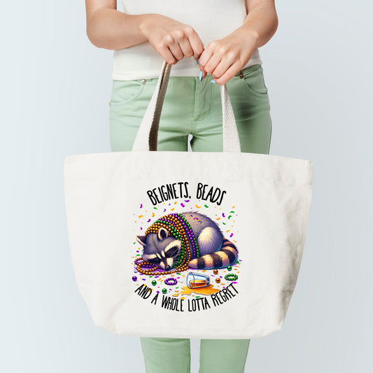 Raccoon Mardigra Tote Bag