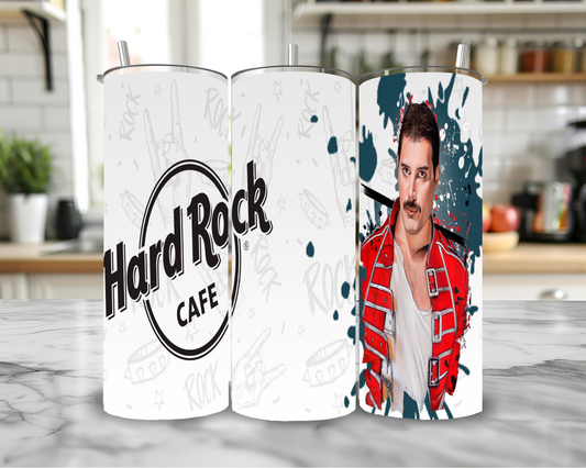 Freddy Mercury 20oz Skinny Tumbler – Insulated Stainless Steel with Straws & Brush