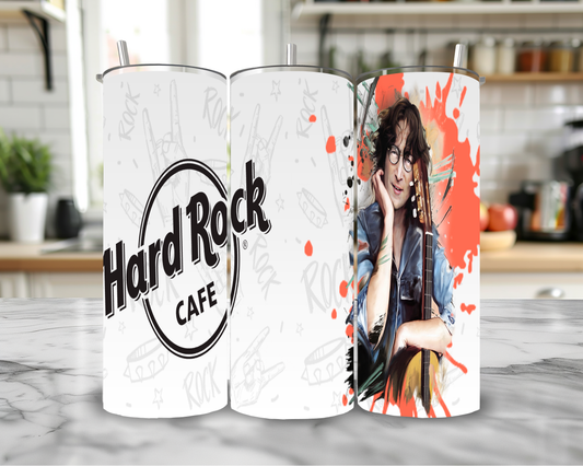 John Lennon 20oz Skinny Tumbler – Insulated Stainless Steel with Straws & Brush