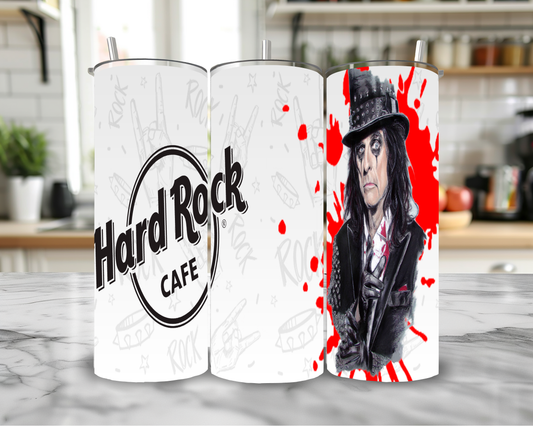Alice Cooper 20oz Skinny Tumbler – Insulated Stainless Steel with Straws & Brush