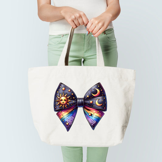 Sun And Moon Bow Tote Bag