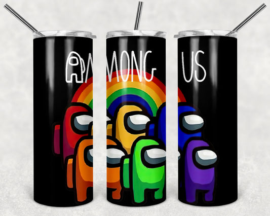 Among Us 20oz Skinny Tumbler – Insulated Stainless Steel with Straws & Brush