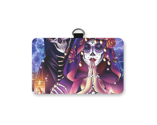 death and sugar skull id holder